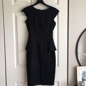 Black peplum dress LBD